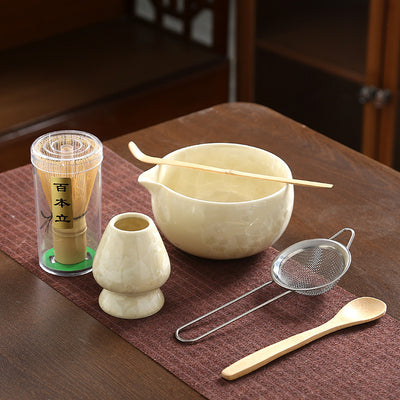 Juego de Té Matcha Kung Fu Estilo Japonés con Acabado Cristalino - Image 2