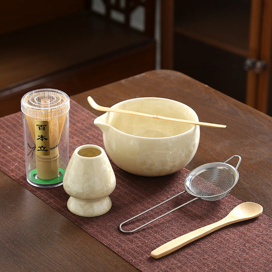 Juego de Té Matcha Kung Fu Estilo Japonés con Acabado Cristalino - Image 2