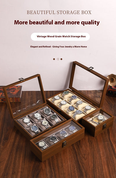 Caja Organizadora de Relojes en Nogal Negro con Almohada Suave - Image 10