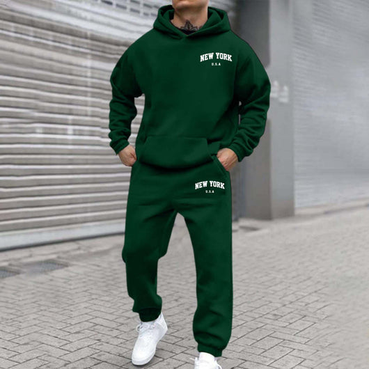 Sudadera con Capucha Forrada en Polar con Diseño Estampado para Hombre - Image 14
