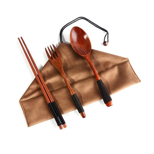 Juego de 4 Cucharas y Palillos de Madera Japonesa para Mesa - Image 18