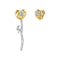 Sterling Plateado Open Women's Light Luxury High-grade Earrings A1 Asymmetric Ear Studs