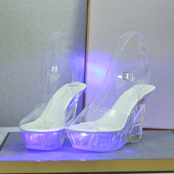 Zapatos de Pole Dance con Cristales para Mujer Talla Grande