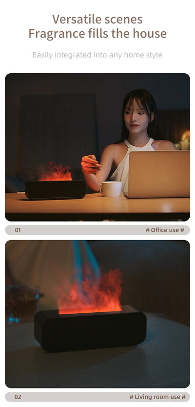 Difusor de Aroma con Efecto Llama Dinámico, Control Remoto y Luces Sincronizadas con Música - Image 19