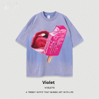 Camiseta Unisex de Manga Corta Estilo Street con Lavado Pesado - Image 13