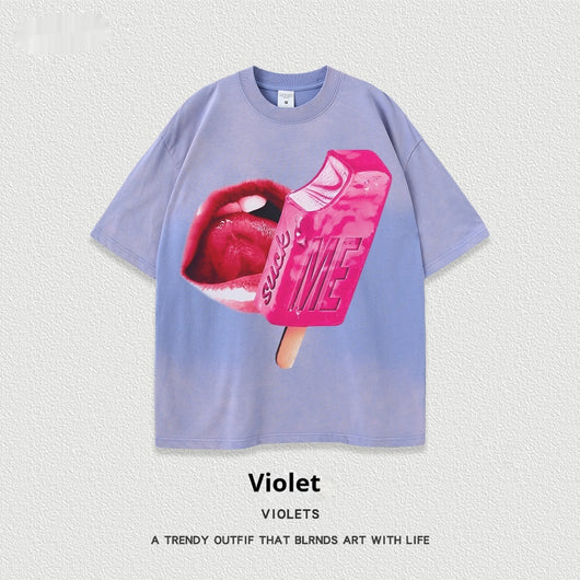 Camiseta Unisex de Manga Corta Estilo Street con Lavado Pesado - Image 13