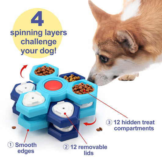 Comedero Puzzle Interactivo de 4 Capas para Perros - Comedero Lento Antideslizante - Image 4