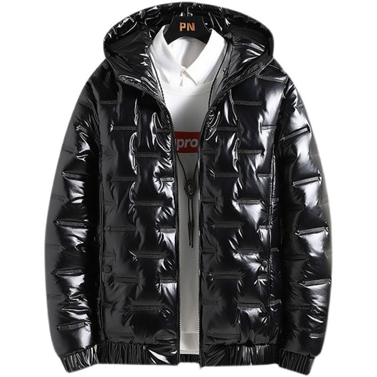 Chamarra de Invierno para Hombre con Capucha y Acabado Brillante - Image 5