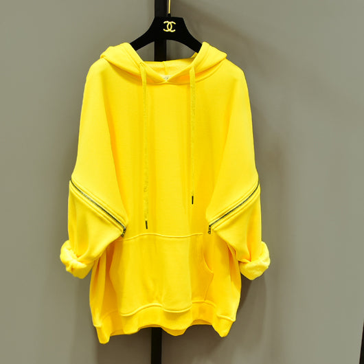 Sudadera Hoodie Oversized de Terciopelo Grueso Talla Plus - Image 6