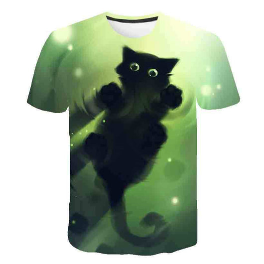Playera de Verano para Niños Estampado Gatito Coreano - Image 7