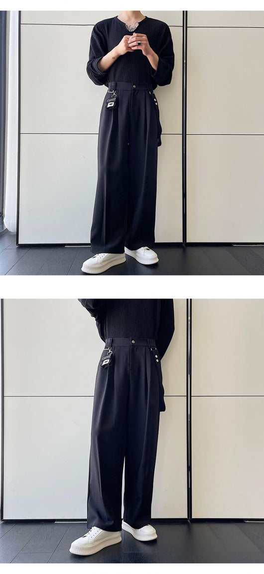 Pantalones Casuales Holgados para Hombre con Pierna Ancha y Caída Larga - Image 9