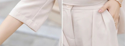 Shorts de Traje Chifón Estilo Occidental Profesional - Image 9