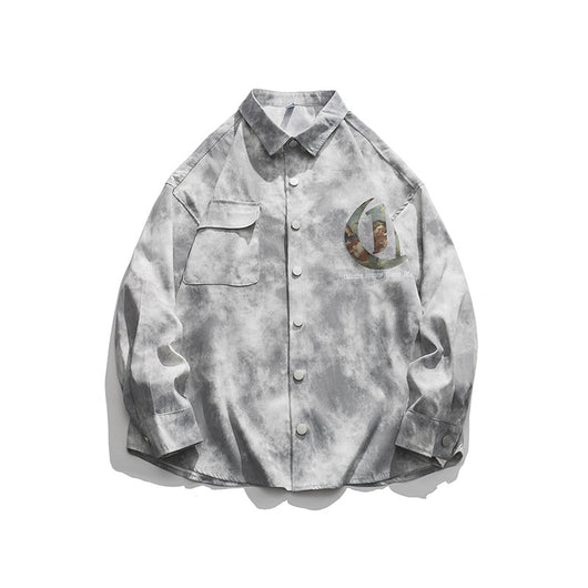 Chaqueta Camisa Casual Estampada Street Fashion Oversize - Image 4