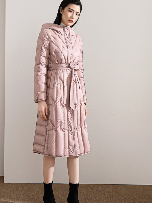 Chaqueta Larga Acolchada sin Costuras con Plumón para Mujer - Image 6