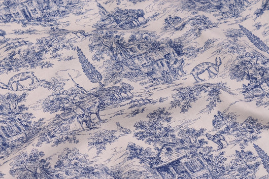 Tela Estampada Azul Vintage con Impresión Digital - Image 5
