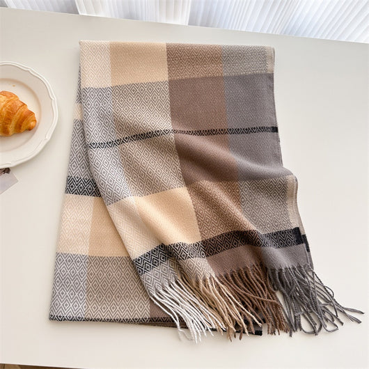 Bufanda Unisex Otoño Invierno con Borlas - Versátil para Cualquier Estilo - Image 35