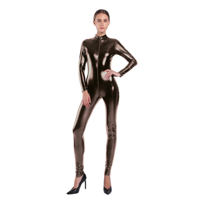 Enterizo de Cuero Sintético Brillante para Mujer - Image 15