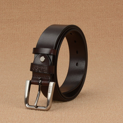 Cinturón de Cuero Genuino para Hombre con Hebilla de Pasador - Image 19