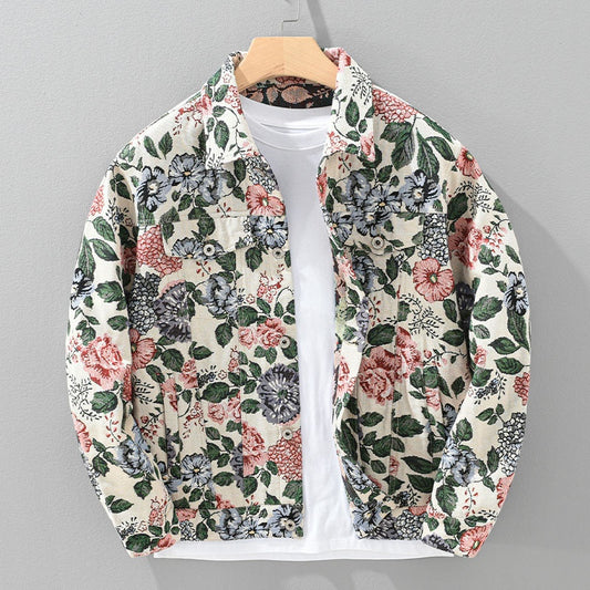 Chaqueta Floral Retro para Hombre - Estilo Vintage Trendy
