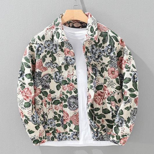 Chaqueta Floral Retro para Hombre - Estilo Vintage Trendy