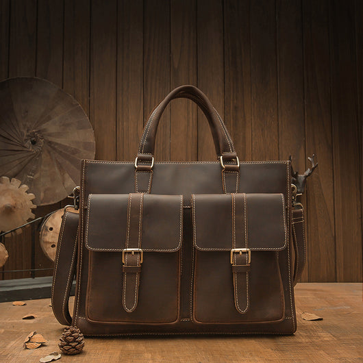 Maletín de Cuero Vintage Hecho a Mano para Hombre - Image 7
