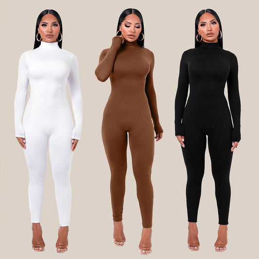 Jumpsuit de Yoga Térmico Ajustado con Forro Polar - Otoño e Invierno