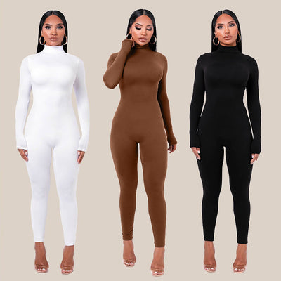 Jumpsuit de Yoga Térmico Ajustado con Forro Polar - Otoño e Invierno