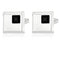Alloy Spot Drill Fashion Men's Square Cufflinks XK1538 Negro Alloy