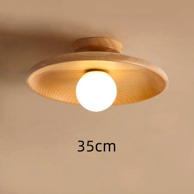 Lámpara de Techo Minimalista en Madera Maciza para Pasillos - Image 9