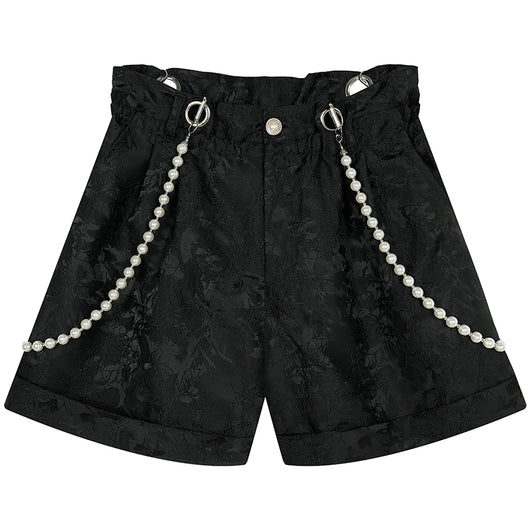 Shorts Jacquard con Tira de Perlas en el Hombro - Image 9