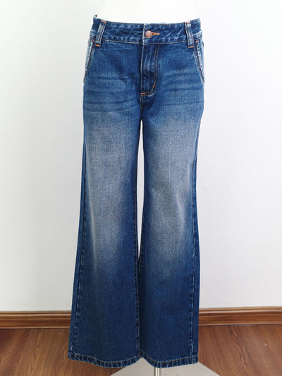 Jeans Rectos Retro Cintura Baja Efecto Desgastado - Image 13