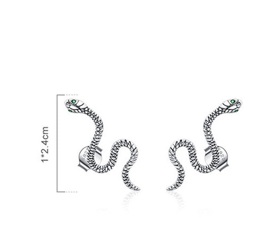 Aretes de Plata con Textura Serpiente y Signo Zodiacal Personalizados - Image 6