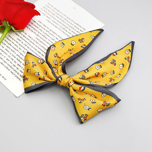 Clip Primavera para Coleta con Moño de Tela Estampada - Accesorio para Cabello Elegante - Image 13