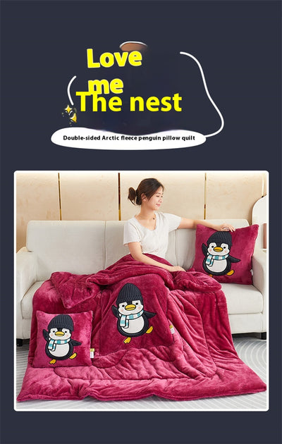 Almohada Manta Térmica Reversible 3D Pingüino - Dos en Uno - Image 26