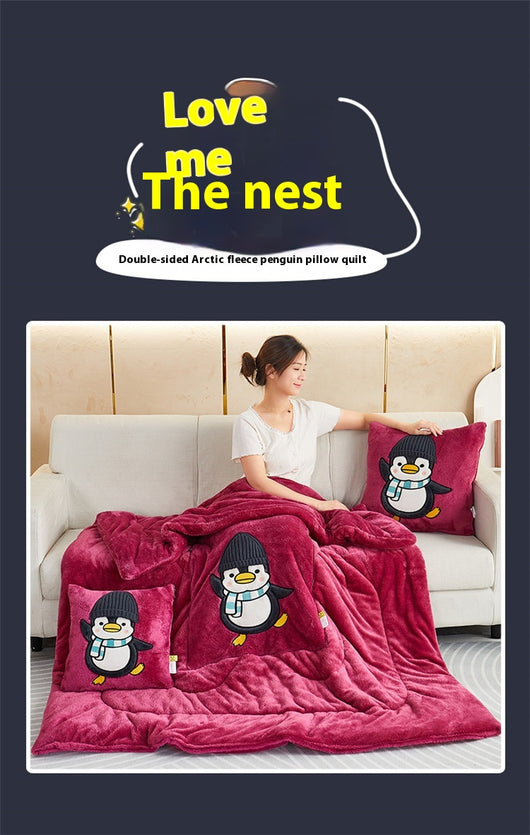 Almohada Manta Térmica Reversible 3D Pingüino - Dos en Uno - Image 26
