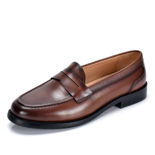 Mocasines Británicos Vintage Estilo Clásico sin Cordones
