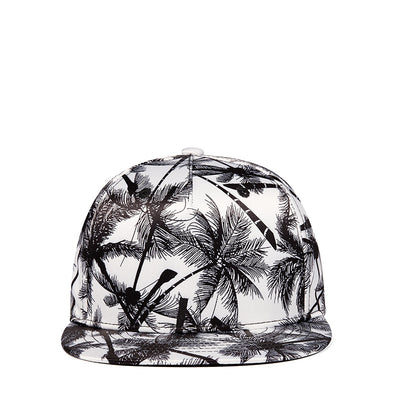 Gorra de Ala Recta con Estampado de Palmeras - Unisex Trendy - Image 2