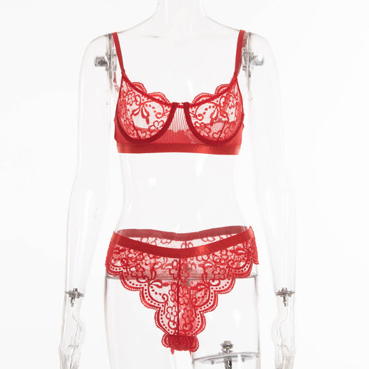 Conjunto de Lencería Sensual con Encaje y Fruncidos - Image 10