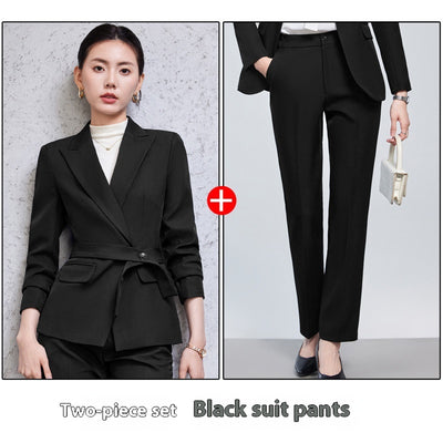 Traje Ejecutivo Femenino con Camisa de Cuello Solapa y Pantalón - Image 19