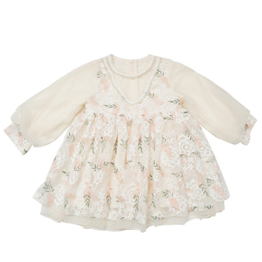 Falda Infantil Estilo Occidental con Malla Perlada - Image 2