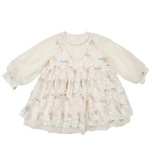 Falda Infantil Estilo Occidental con Malla Perlada - Image 2