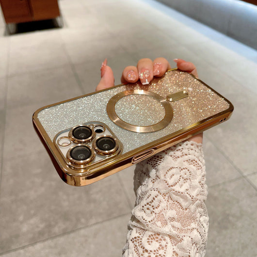 Funda Magnética con Electroplateado para Teléfono Móvil