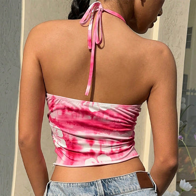Top Halter Tie-Dye con Tirantes Finos para Mujer - Image 3