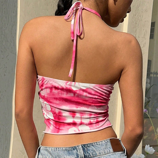 Top Halter Tie-Dye con Tirantes Finos para Mujer - Image 3