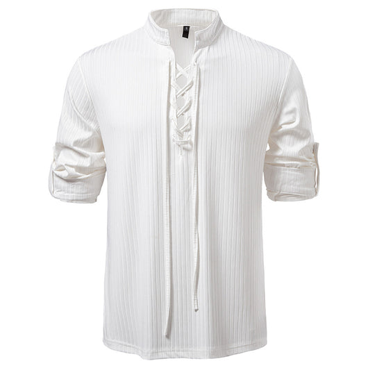Playera Casual de Manga Larga con Cordón Ajustable para Hombre - Image 6