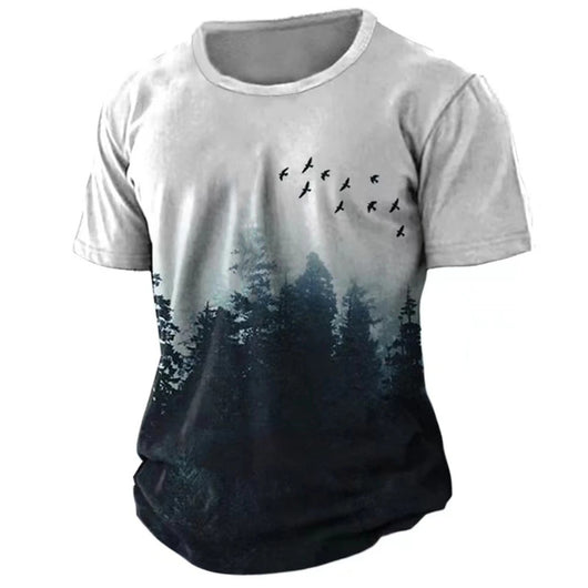 Playera Casual Suelta de Manga Corta para Hombre Cuello Redondo - Image 17