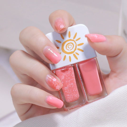 Esmalte de Uñas Bicolor Otoño-Invierno: Set Gemelo a Base de Agua con Efecto Explosión