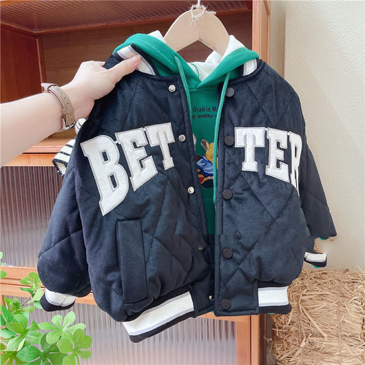 Uniforme de Béisbol Acolchado de Algodón Casual Infantil Coreano - Image 17
