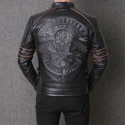 Chaqueta de Cuero Genuino Harley para Motociclista - Ajuste Slim Fit - Image 6