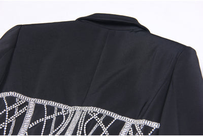 Blazer Ejecutivo para Mujer con Detalles de Diamantes y Efecto Reductor - Image 20